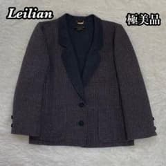 ✨極美品✨ Leilian ウールテーラードジャケット 千鳥柄 高級感 9
