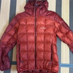 モンベル スペリオダウンパーカ L レッド 現行品 完売品 希少カラー