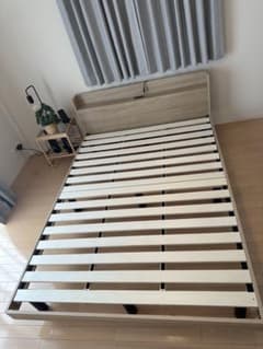 ニトリ ダブル 棚付きすのこベッド (MRS NA) - メルカリ