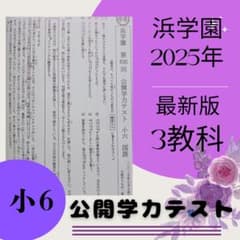 最新版 2025年 小6 浜学園 公開学力テスト 公開テスト 算数 国語