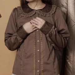 期間限定出品】Chalmiere ボンボンショコラ チョコレート柄衿ブラウス