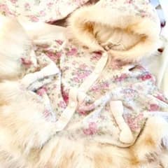 希少 LIZ LISA 花柄ファーポンチョ - メルカリ