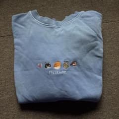 めいちゃん にゃんぴーずトレーナー ブルー - メルカリ