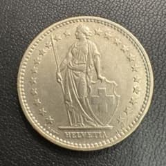 スイス 2フラン 1969年 ヘルヴェティア像 No.58 - メルカリ