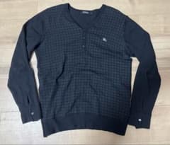 バーバリー ブラックレーベル 千鳥柄ニット Lサイズ - メルカリ
