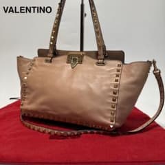 q12【美品】保存袋 領収書付 ヴァレンティノ ロックスタッズ2way