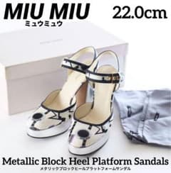 美品】MIU MIUミュウミュウ サンダル・ミュール 34.5（22cm） - メルカリ