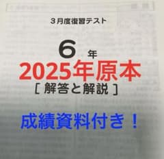 サピックス6年3月度復習テスト2025年原本❗️成績資料付き❗️ - メルカリ