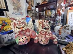 陶器 獅子像 置物 伝統工芸品 九谷焼 - メルカリ