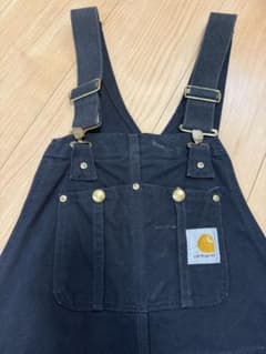 Carharttオーバーオール ダブルニー ダック地 裏地なし メキシコ製