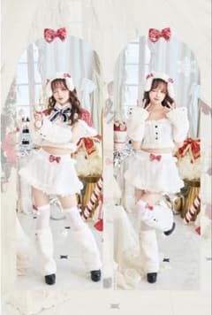 ホワイトニットバニーサンタMalymoon/マリームーン - メルカリ