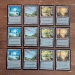 MTG 基本土地 沼 Swamp ミラージュ 英語版 4種類各3枚計12枚セット