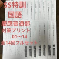サピックス SS特訓 国語 慶應普通部対策 全14回フルセット SAPIX