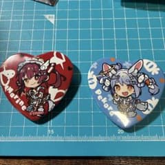 ホロライブ 3期生 きゅるるん大作戦 兎田ぺこら 缶バッジ 宝鐘マリン