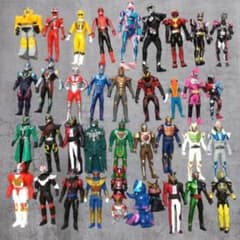 仮面ライダーvsウルトラマンvs戦隊ヒーロー おまとめソフビ他 39体