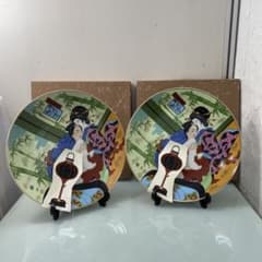 ☆春画 浮世絵大皿35.5㎝ 紙製共箱付2枚セット☆ - メルカリ
