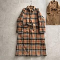 バーバリー ロングコート ダブルフェイス ノバチェック リバーシブル