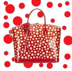 LOUIS VUITTON × 草間彌生ハンドバッグ エナメル ドット ヴィトン