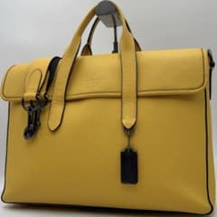 美品✨ コーチ サリバン ブリーフケース 2way ビジネス A4 レザー 黄色