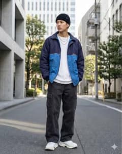 293 90s英国製BerghausGORETEX中綿ジャケットネイビー×ブルー - メルカリ