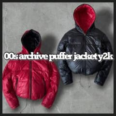 00s archive reversible down jacket y2k - メルカリ