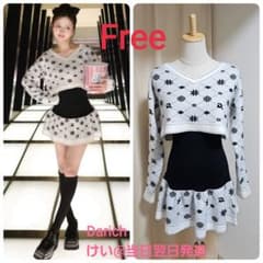 Darich ダーリッチ アンサンブルスノーロゴニットミニワンピース WHT