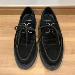 サンローランパリ テディ クリーパー スエードレザーシューズ ブラック