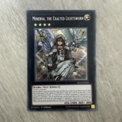 遊戯王 英語版 ライトロードセイントミネルバ シークレットレア 1st