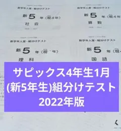 2026年最新】sapix 組分けテスト 新5年の人気アイテム - メルカリ