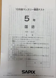 2026年最新】サピックス 5年 マンスリー確認テストの人気アイテム