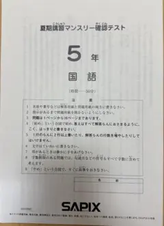 2026年最新】サピックス 5年 マンスリー確認テストの人気アイテム