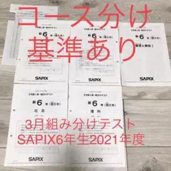 2026年最新】サピックス 新6年組分けテストの人気アイテム - メルカリ