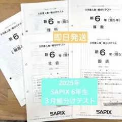 2026年最新】サピックス 新6年組分けテストの人気アイテム - メルカリ