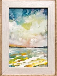 絵画一点物油絵F30号micchan作