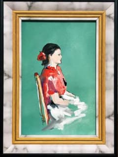 絵画一点物油絵F30号micchan作