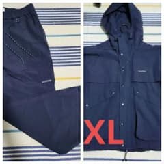 ネイビーXL】ALOUND ナイロンジャケットパンツセット
