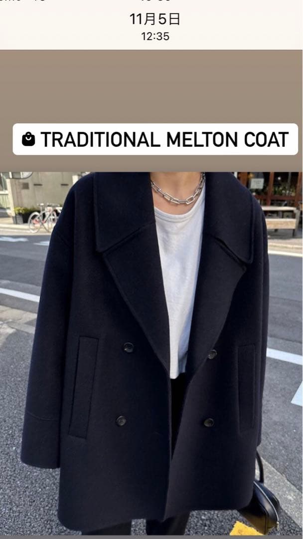 na.e Traditional Melton Coat - メルカリ