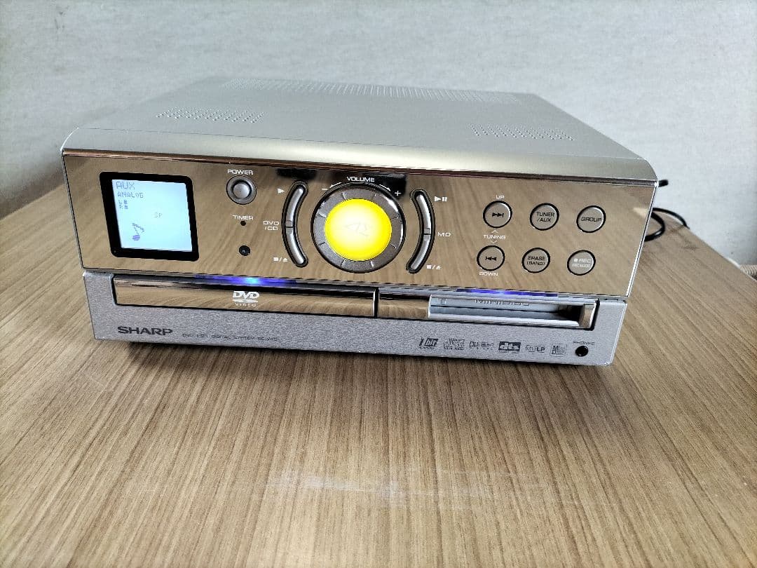 SHARP1ビット⊿Σ コンポ CD/DVD/MD再生 リモコン付きSHARP1ビット⊿Σ