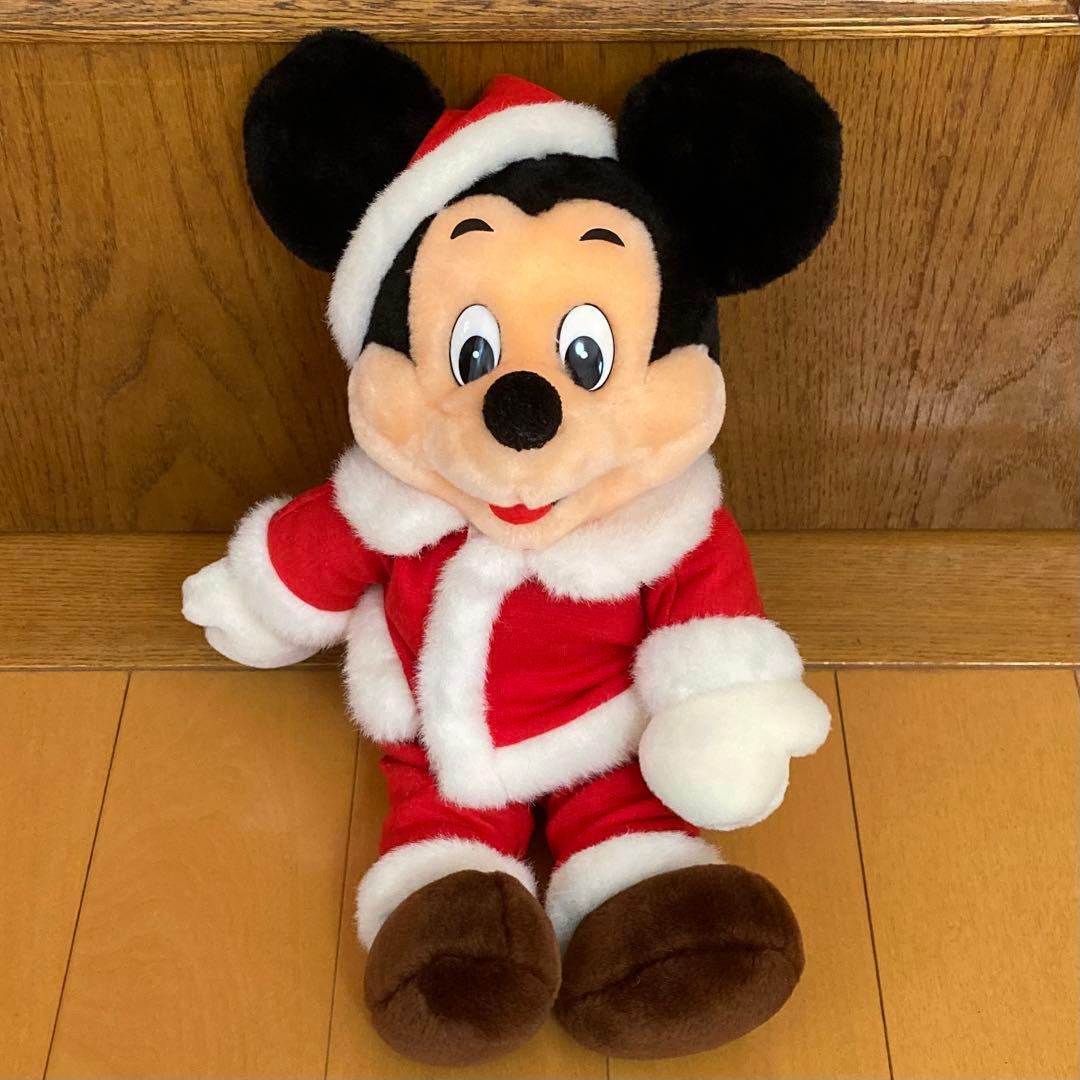 Disney ☆ ミッキーマウス サンタ ぬいぐるみ レトロ 希少 - メルカリ