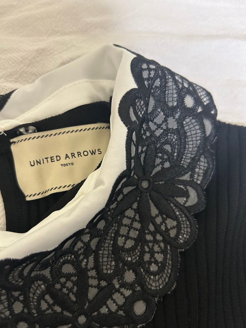 美品》ユナイテッドアローズ襟ブラックレース長袖 - メルカリ