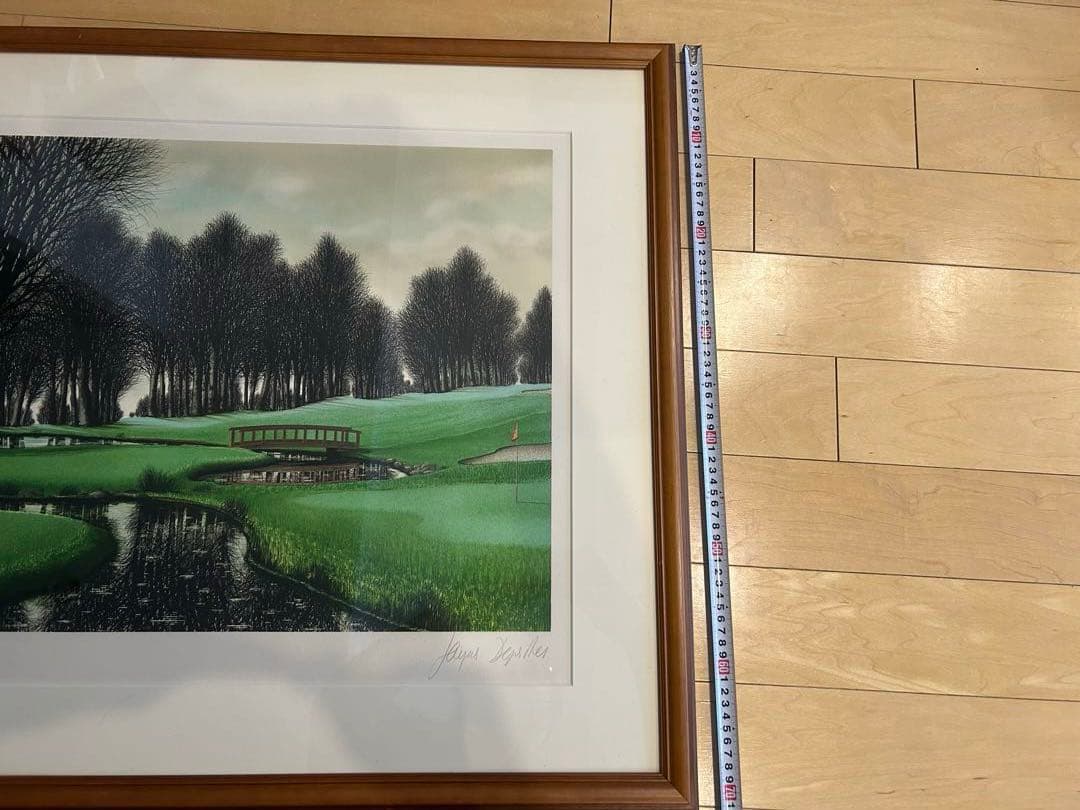真作】ジャック・デペルト「ゴルフ場」リトグラフ 直筆サイン入 150部