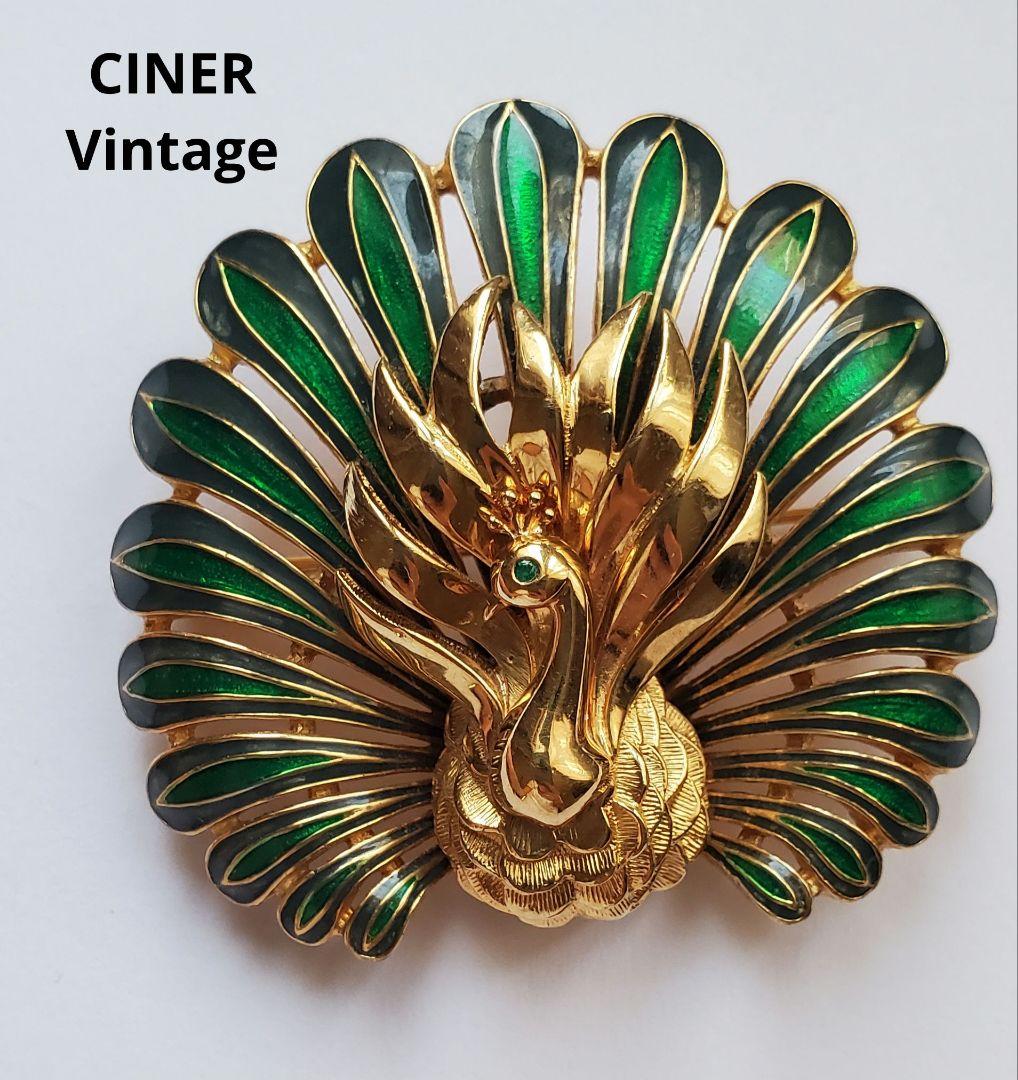 CINER　サイナー　ヴィンテージ　ピーコック　ビジュー　ブローチ　ジュエリー 2026年最新】ciner ブローチの人気アイテム - メルカリ