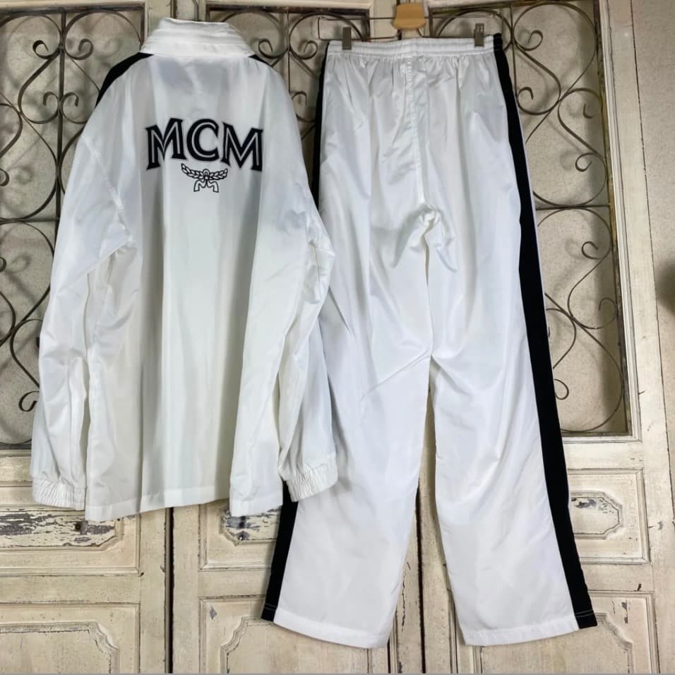 MCM LLサイズ y2k ヤンキー系 スポーツミックス 白ナイロン