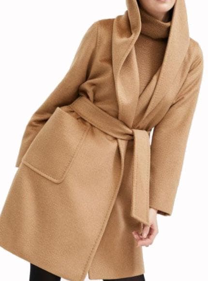 マックスマーラピュアキャメル100％リアルトコート□RIALTOガウン