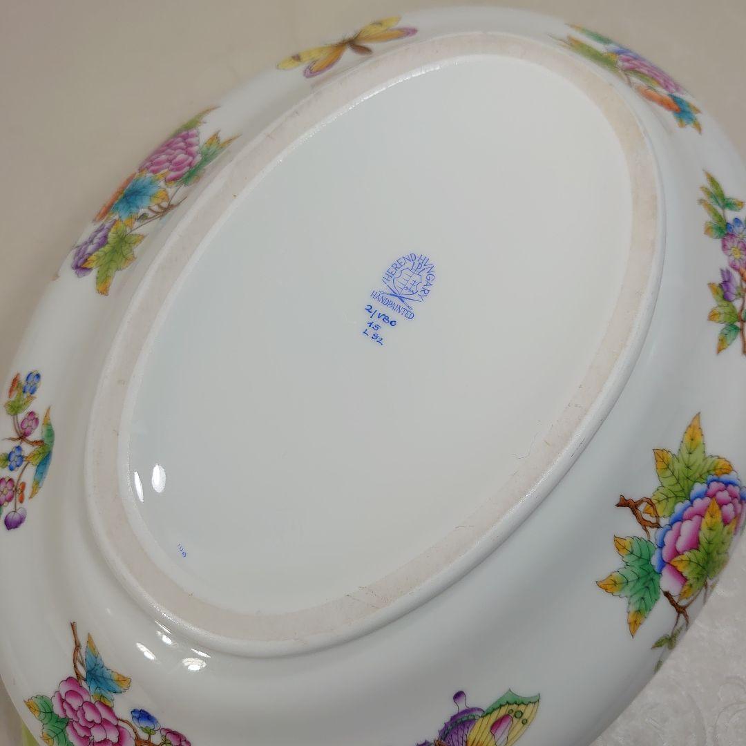 A 様 ヘレンド ィクトリアブ ケ チュリ ン 大型 陶器 ボウル 蓋なし