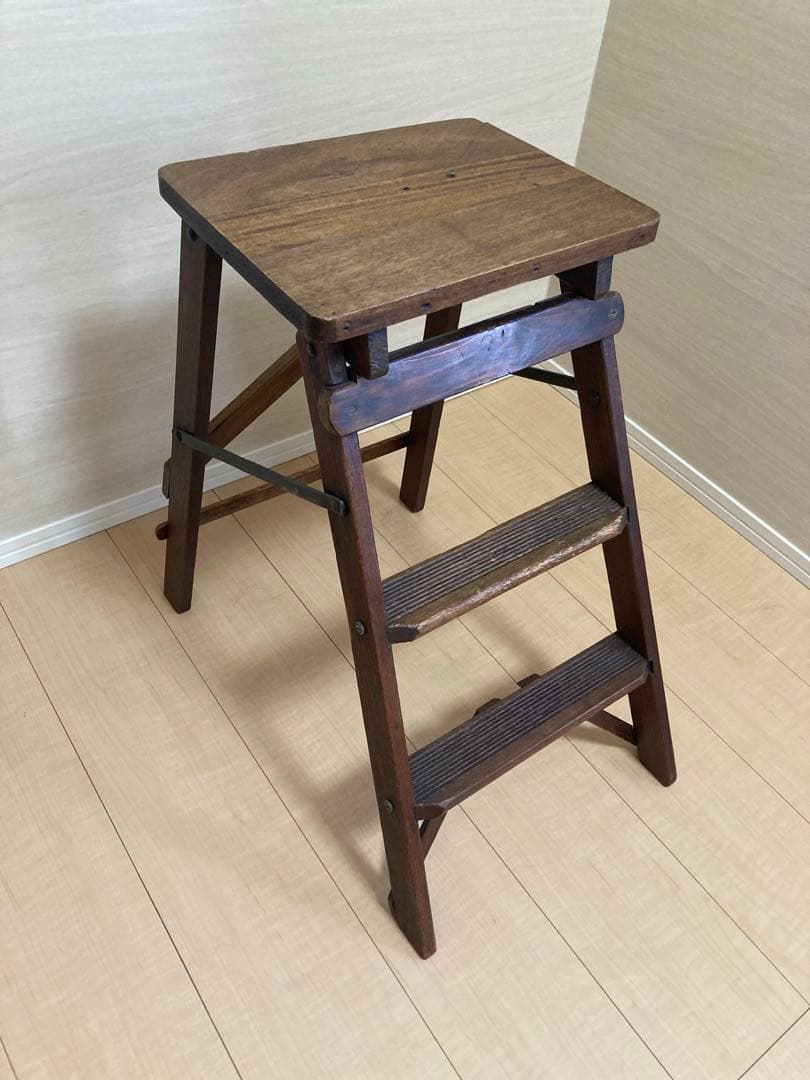 う*ぎ様 【アンティーク】木製折りたたみ式ステップスツール う*ぎ様 【アンティーク】木製折りたたみ式ステップスツール う*ぎ様