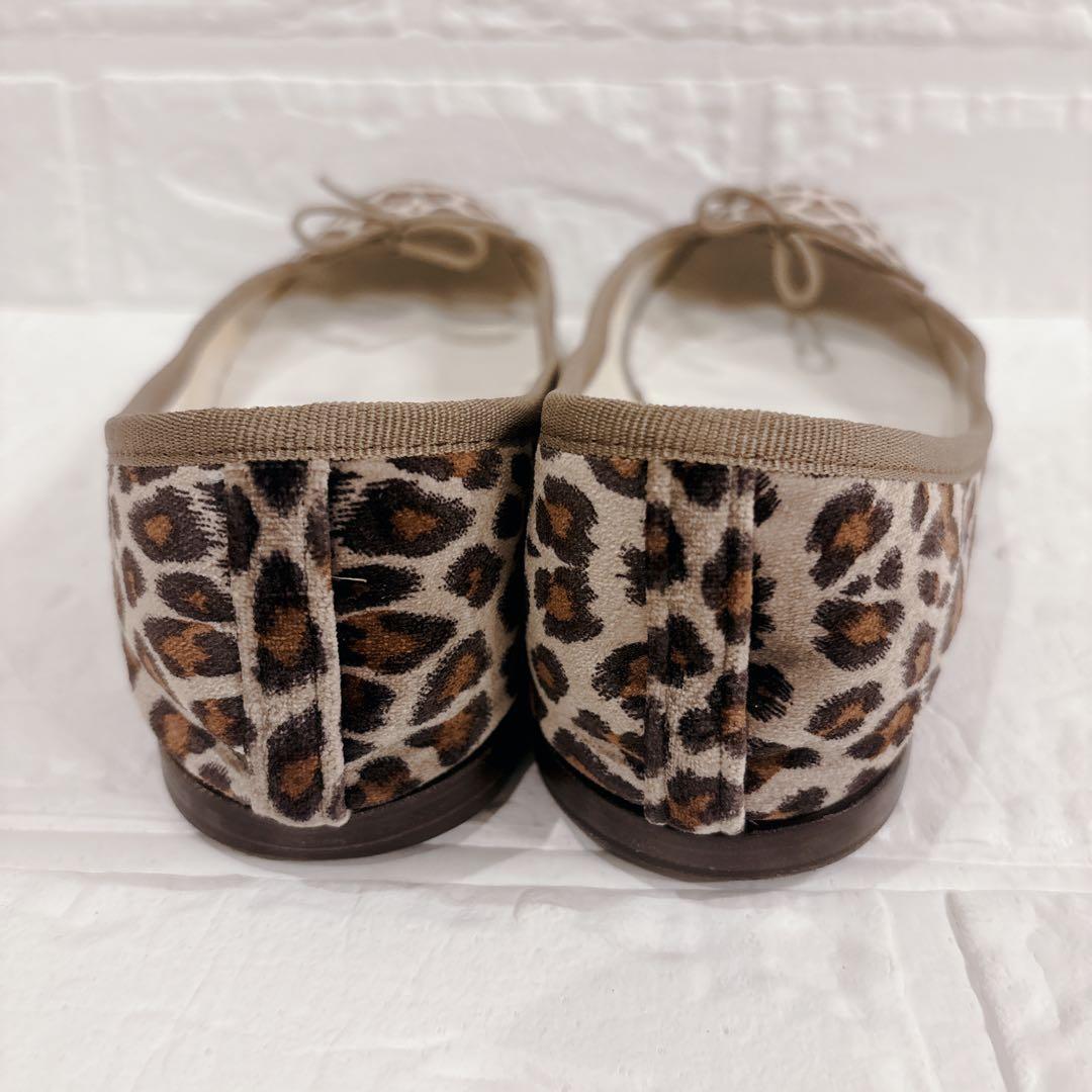 repetto レオパード柄 バレエシューズ ベルベット ベロア 37