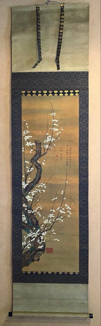 掛軸 353 伊藤若冲 桃花小禽図 掛け軸 掛軸 ―三宝堂オンラインショップ