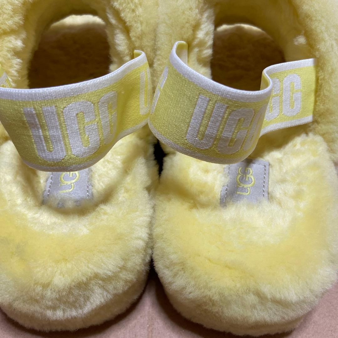 UGG イエロー ファー サンダル 24㎝ - メルカリ
