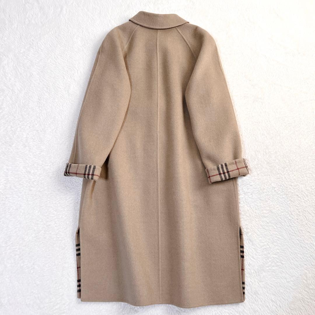 バーバリーロンドン ダブルフェイス ロングコート カシミヤ ベージュ